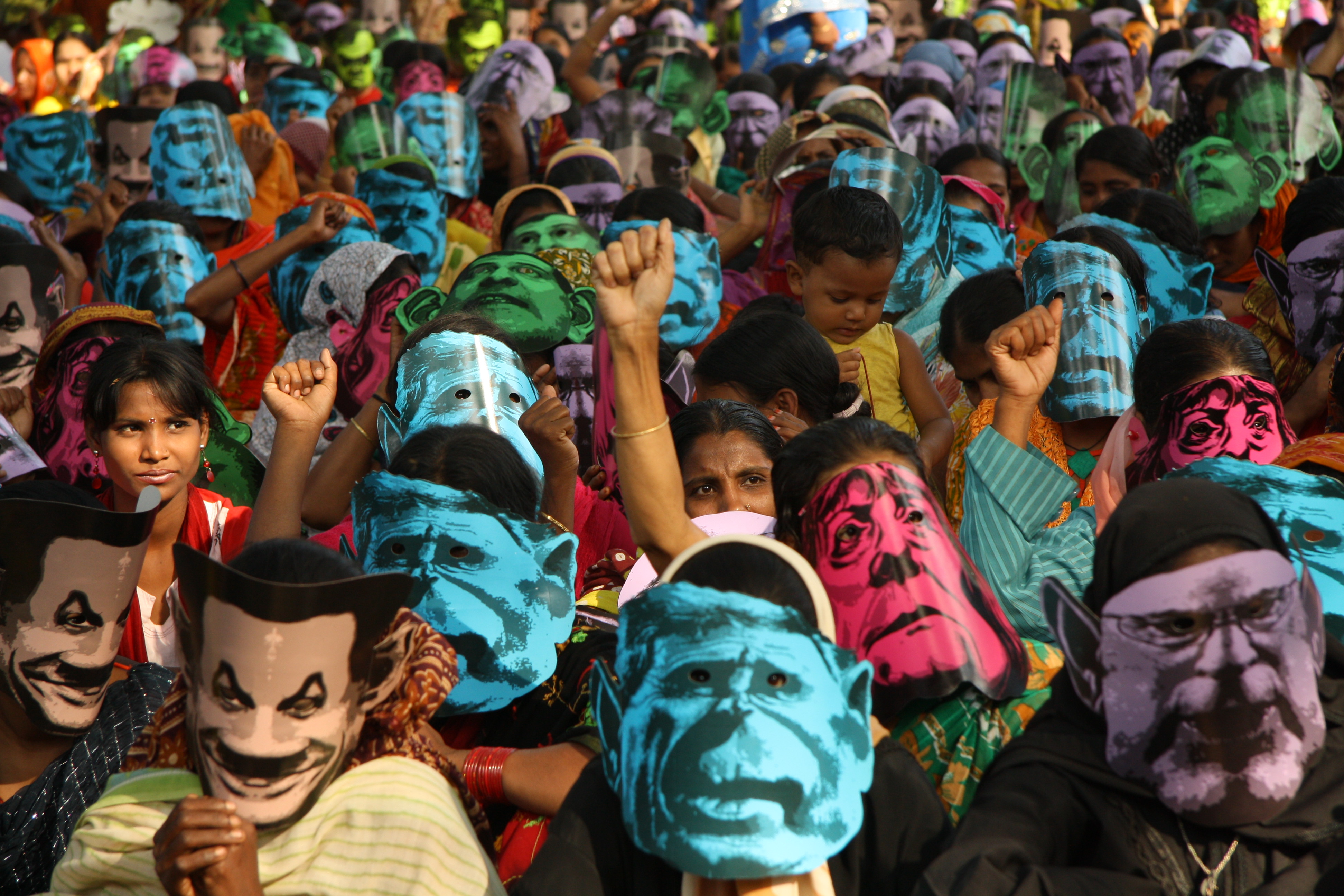Women at a climate protest in Dhaka, Bangladesh.  Like many developing countries, Bangladesh is likely to be one of the worst affected by climate change. Photo: Oxfam.